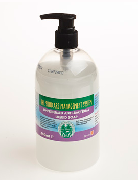 Unperfumed Anti-Bacterial Liquid Soap Pump Bottle 450ml 1 x 6